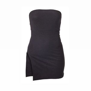 Strapless Dress with Slit